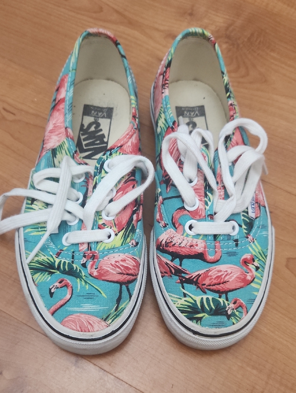 Vans Tropical Flamingo Canvas Sneakers - Turquoise & Pink